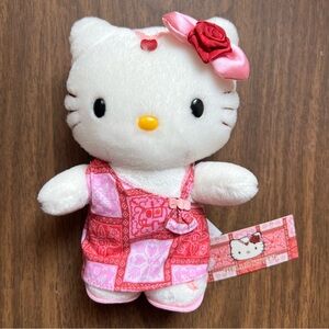 Hello Kitty Collectors Plush with Red and Pink Saree 2001
